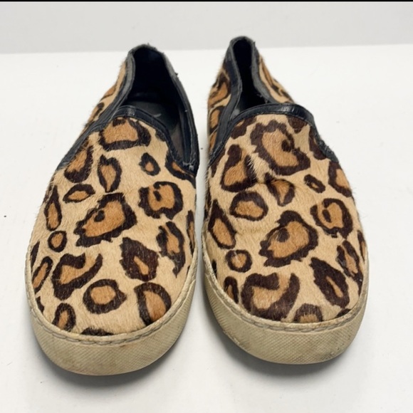 Sam Edelman leopard calf hair slip on sneakers - Picture 3 of 5